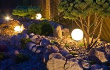Globos iluminação de jardim
