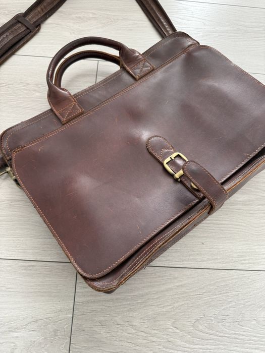 Шкіряний портфель з натуральної шкіри