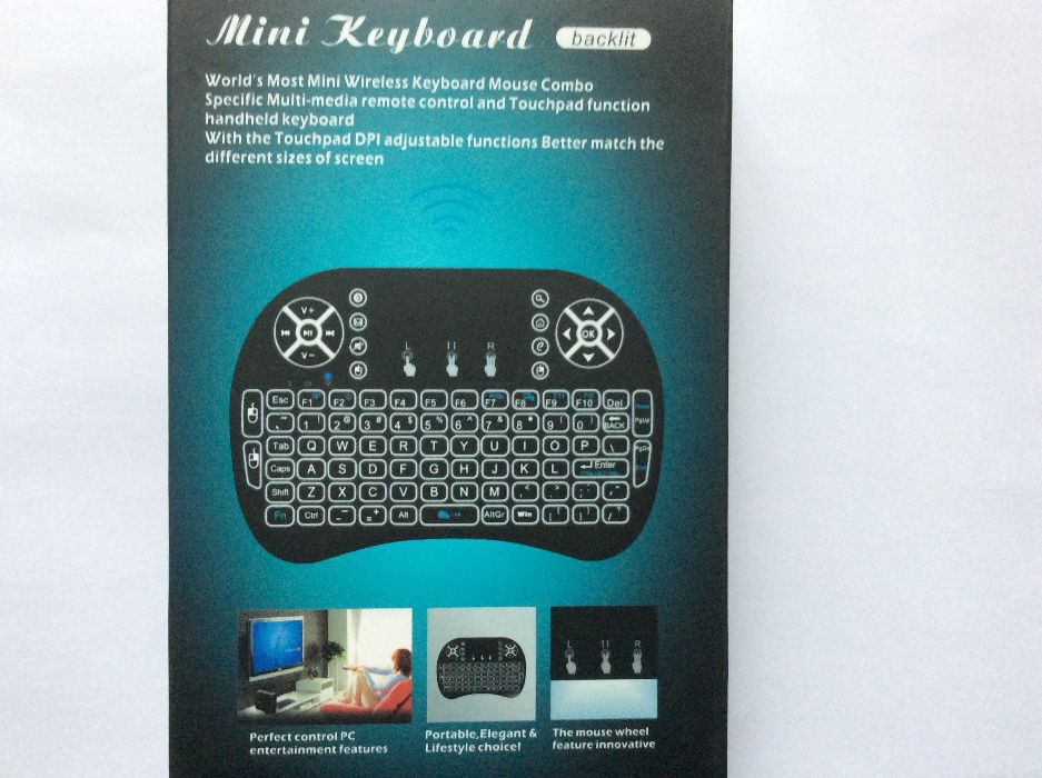 Klawiatura Mini akumul. bezprzewodowa do Smart TV,komp.,XBOX /PS3, PS4