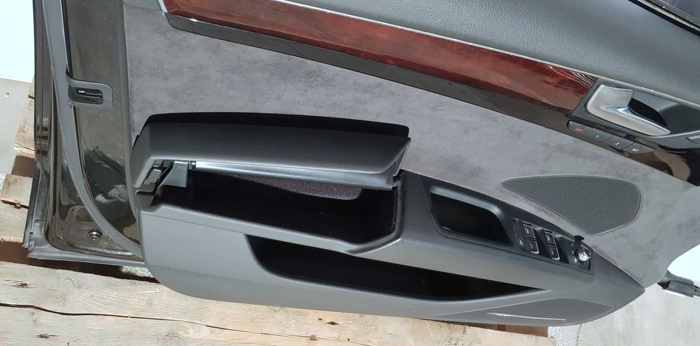 Drzwi Lewe Przednie Audi A8 D4 Czarne Kompletne z Boczkiem