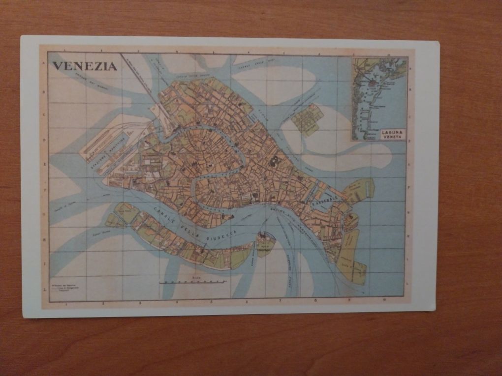 Retro widokówka "Stara mapa Wenecji"