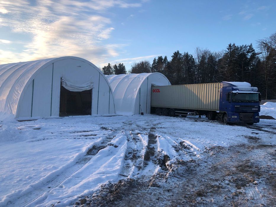 Hala namiotowa łukowa 9,15x12x4,5m magazyn wiata konstrukcja ocynkowan