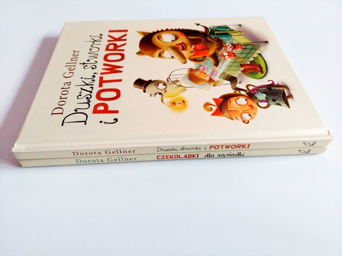 Zestaw 2 szt książek Dorota Gellner duszki stworki I potworki czekolad