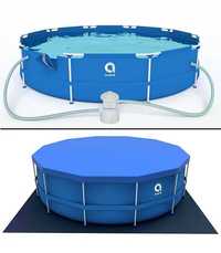 Великий каркасний басейн для дачі та дому  360 х 76 см 19 в 1 Синій