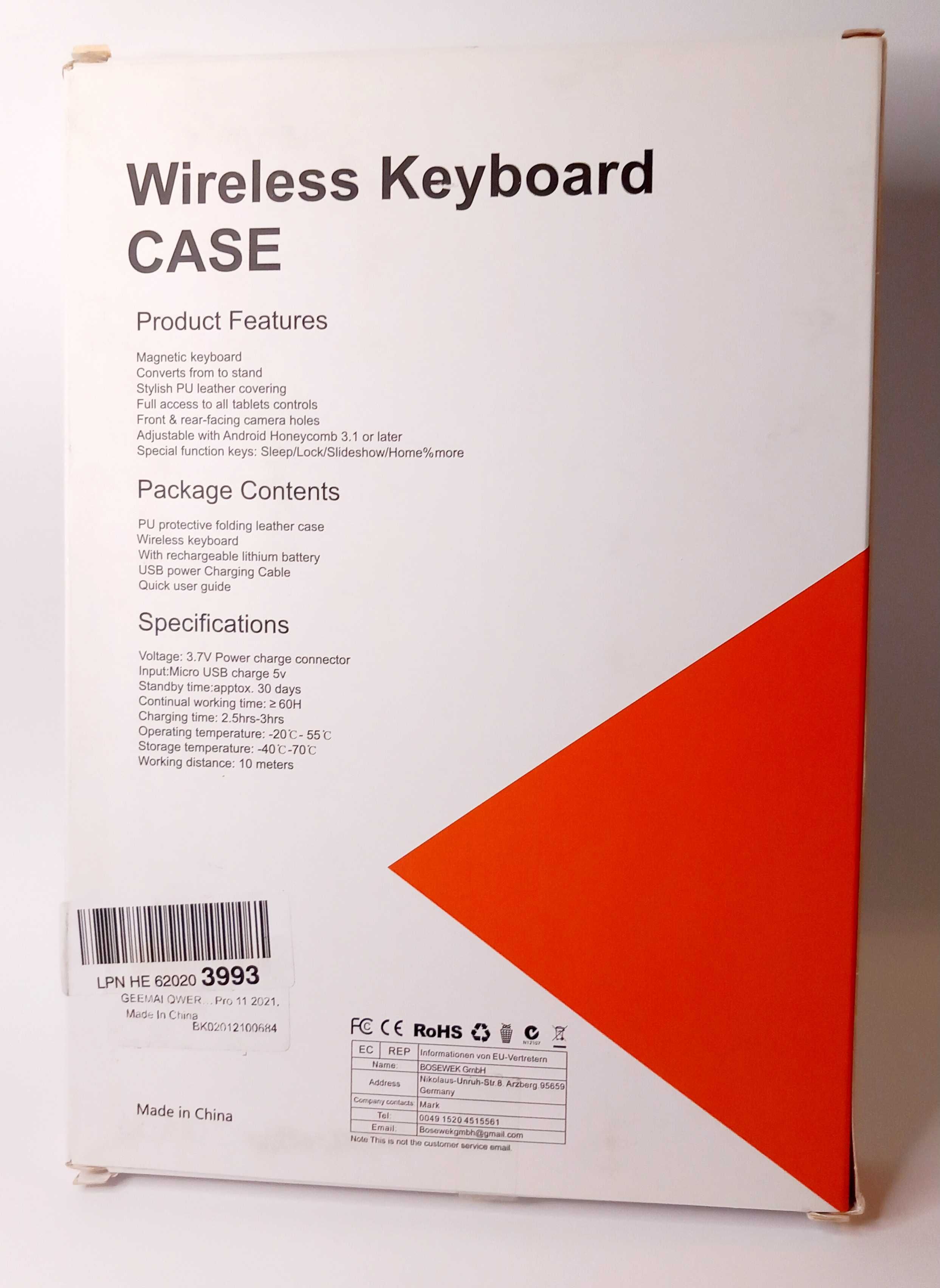 Etui z klawiaturą bluetooth - CZARNE 1165/24/HUT