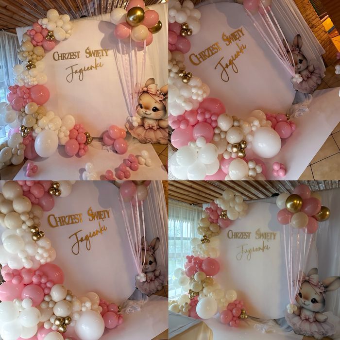 Ścianka na chrzest komunie urodziny