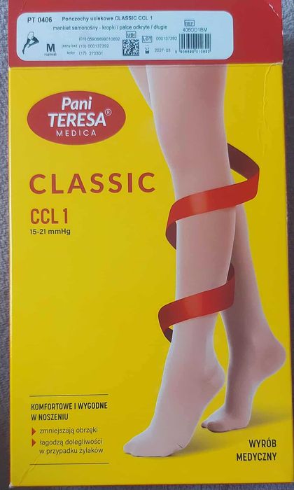 Pani Teresa Classic M pończochy UCISKOWE przeciwżylakowe CCL1