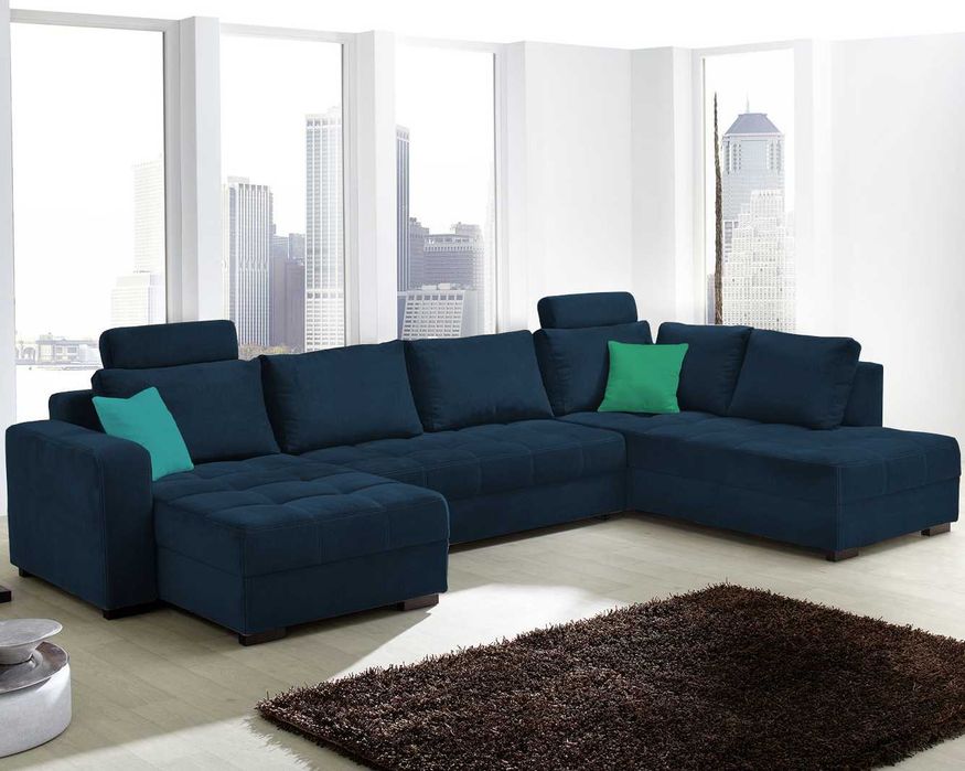 Duży NAROŻNIK PORTOS U z funkcją spania. Wysyłka Próbek tkanin GRATIS!