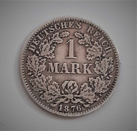 Moneta Srebrna 1 marka 1876 Niemcy D -Mały orzeł