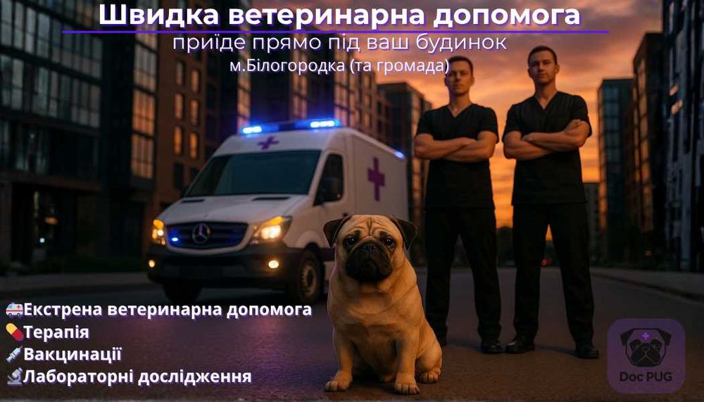 Швидка ветеринарна допомога! Білогородка і громада (Клініка на дом)