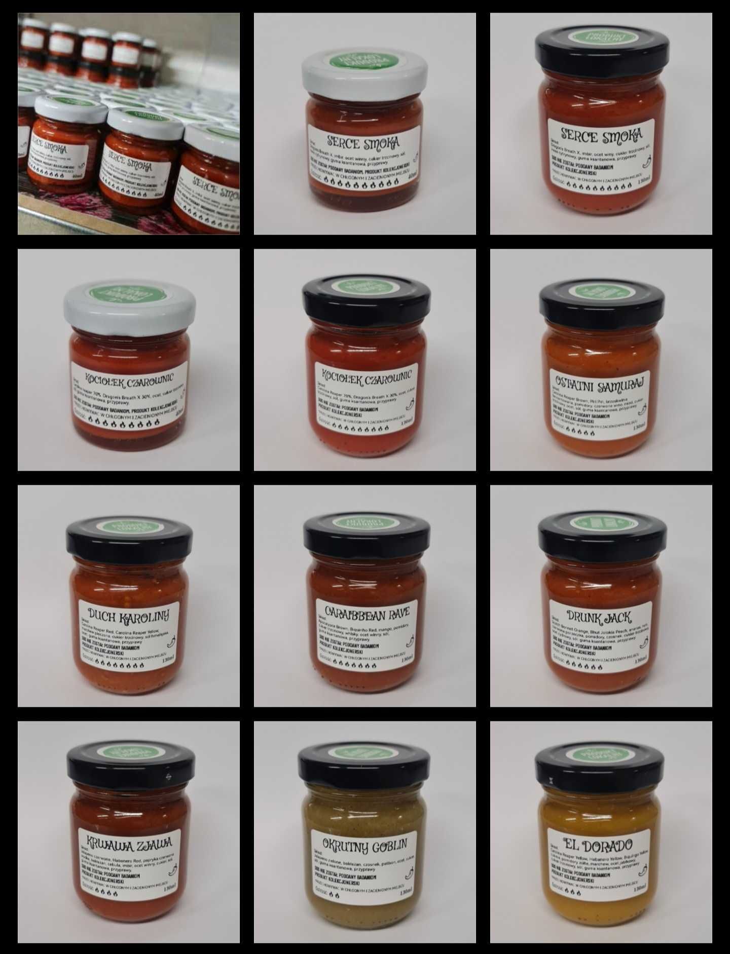 Ostre sosy domowej produkcji -70% Ceny! DUŻE ILOŚCI (Carolina Reaper)