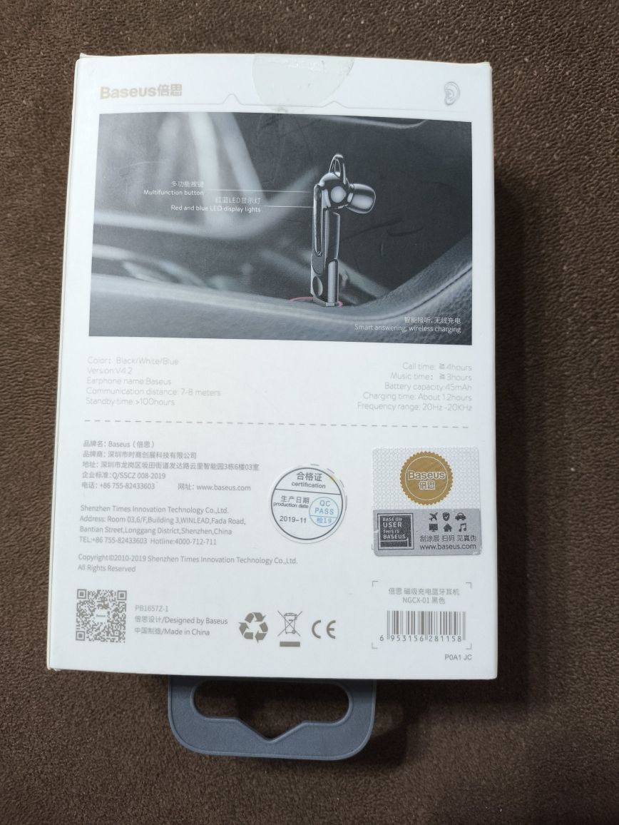 Słuchawka bezprzewodowa Baseus Earphone