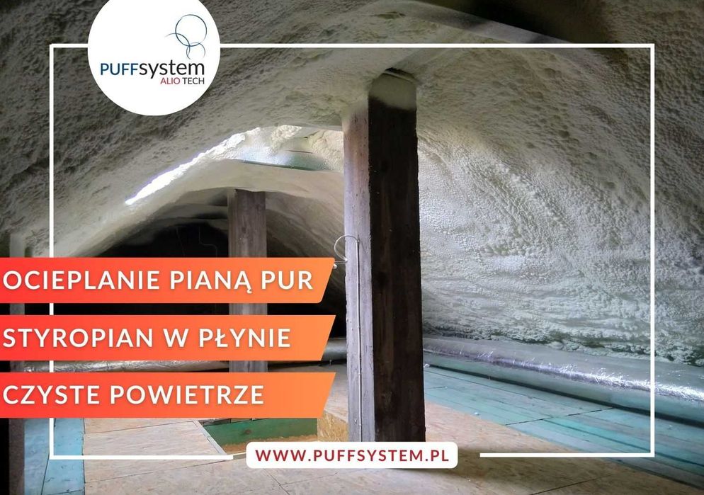 Ocieplanie pianą PUR, ocieplenie poddasza, piana PUR - PUFF SYSTEM