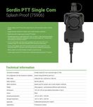 Sordin PTT кнопка ПТТ під Motorola DP