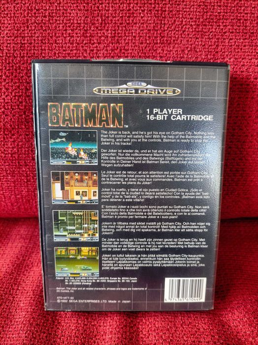 Capa e caixa só SEGA Master System Batman