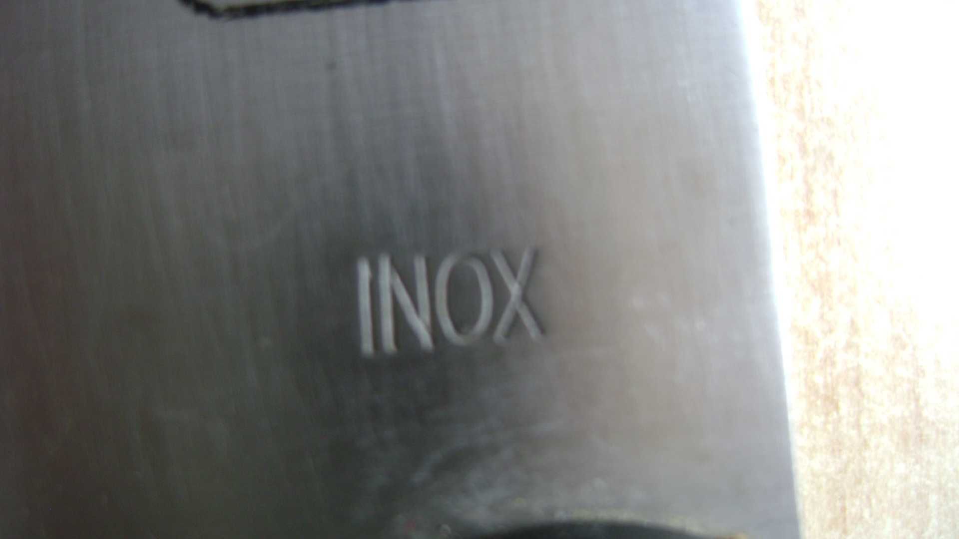 Starocie z PRL - Stare sztućce = Nóż kuchenny INOX 35,5 cm długości