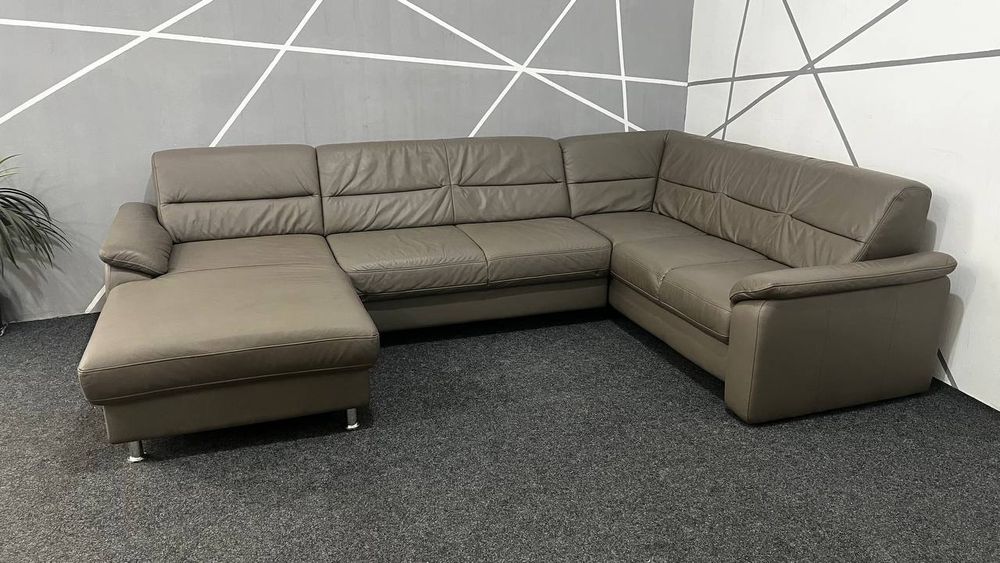 Кожаный диван раскладной реклайнер