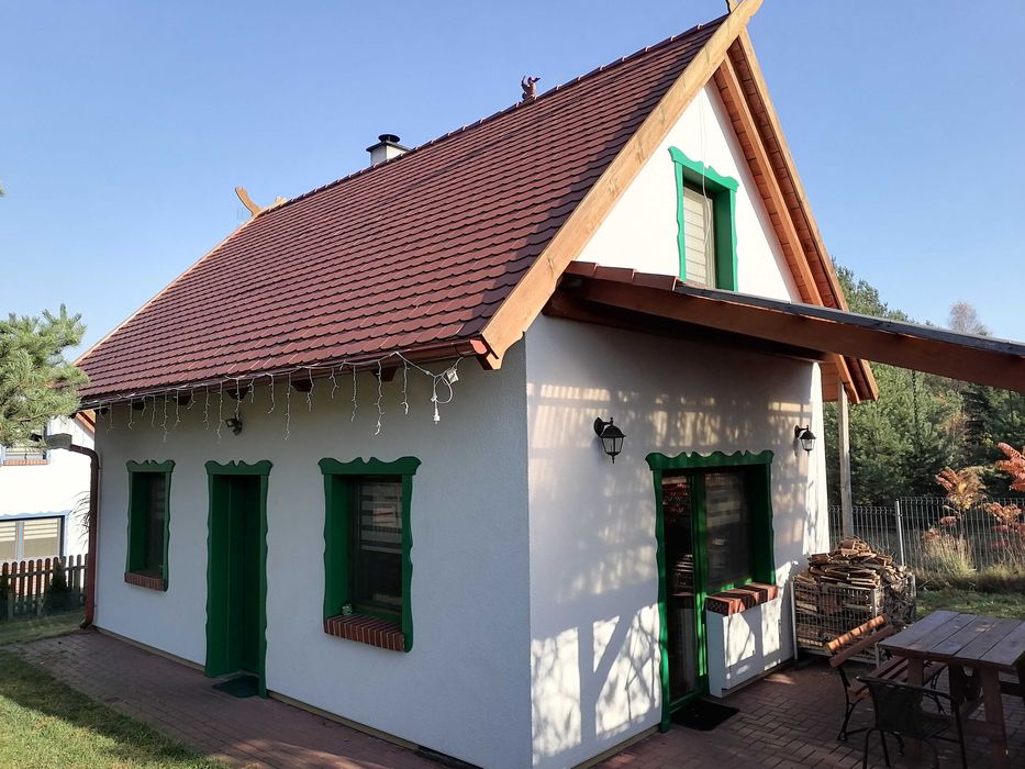 Zielony Domek z kominkiem na Kaszubach Wolny Sylwester wakacje Kaszuby