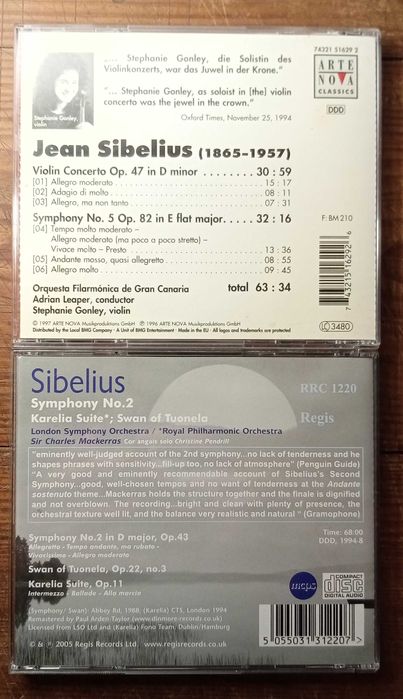 Sibelius - Symphony 2 & 5, Violin Concerto, etc. [2CDs]