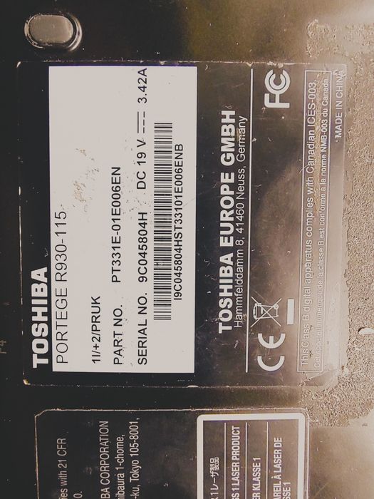 13.3 Toshiba Portege R930-115 I5-3320, 8/500 Gb, гарний стан, гарантія