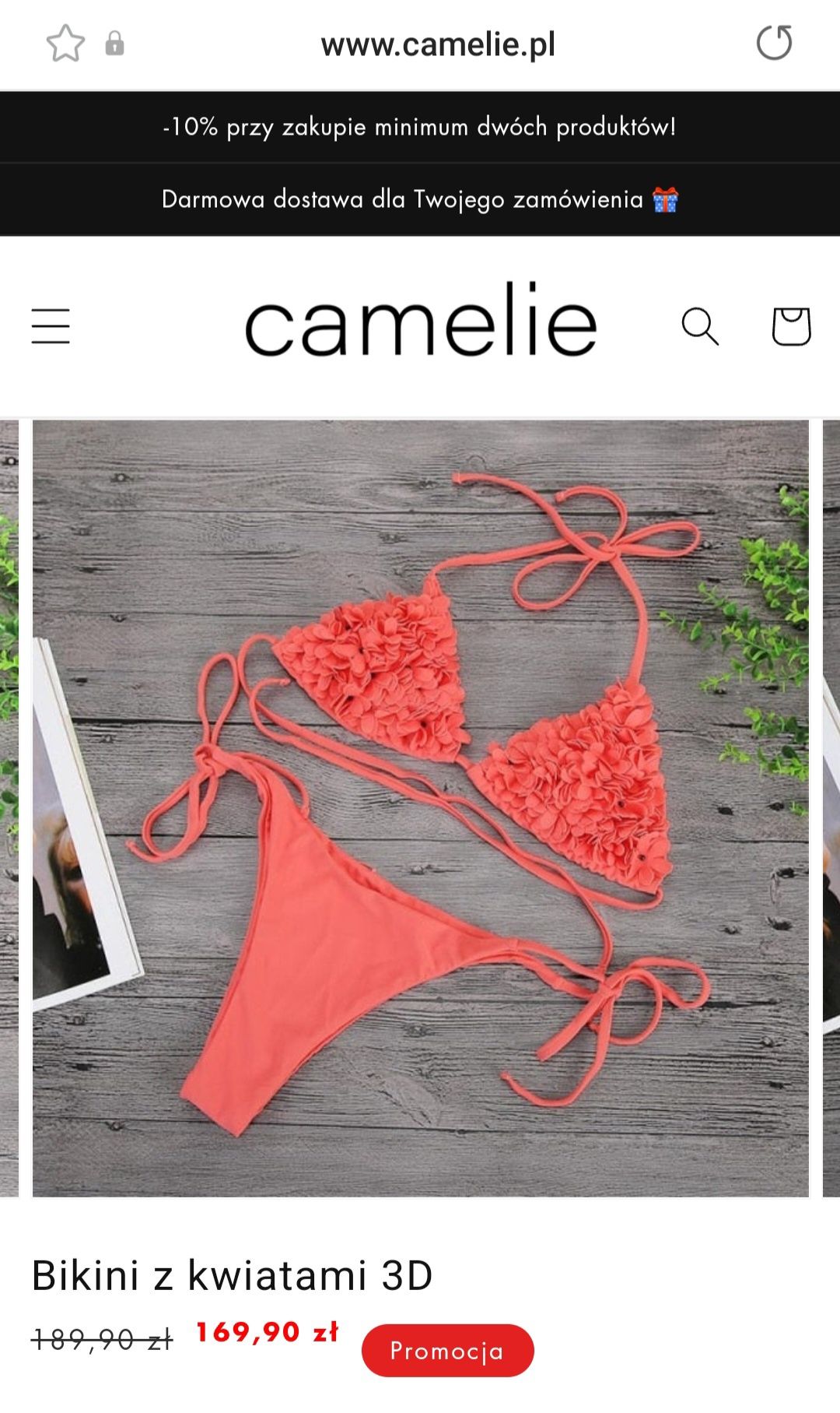 Nowe bikini kwiaty 3d
