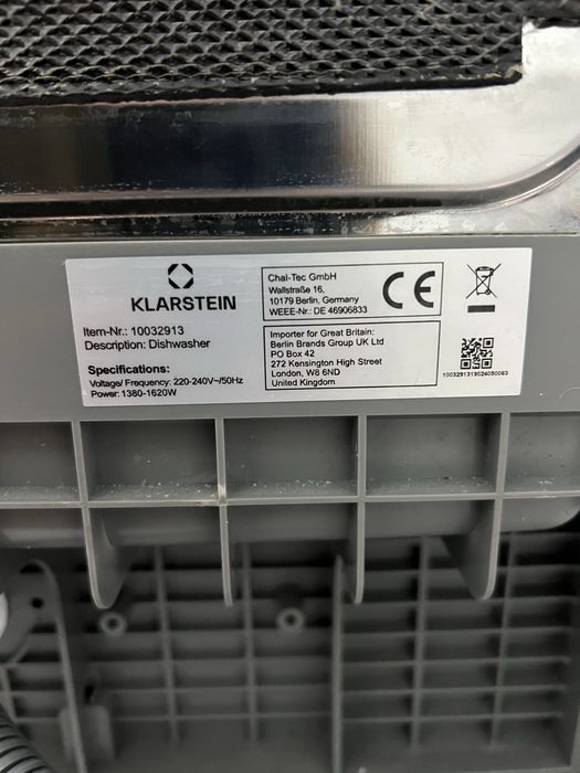 Посудомийна машина з Німеччини Klarstein Amazonia 8 10032913