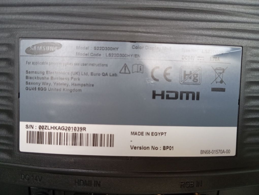 Monitor Samsung S22D300HY