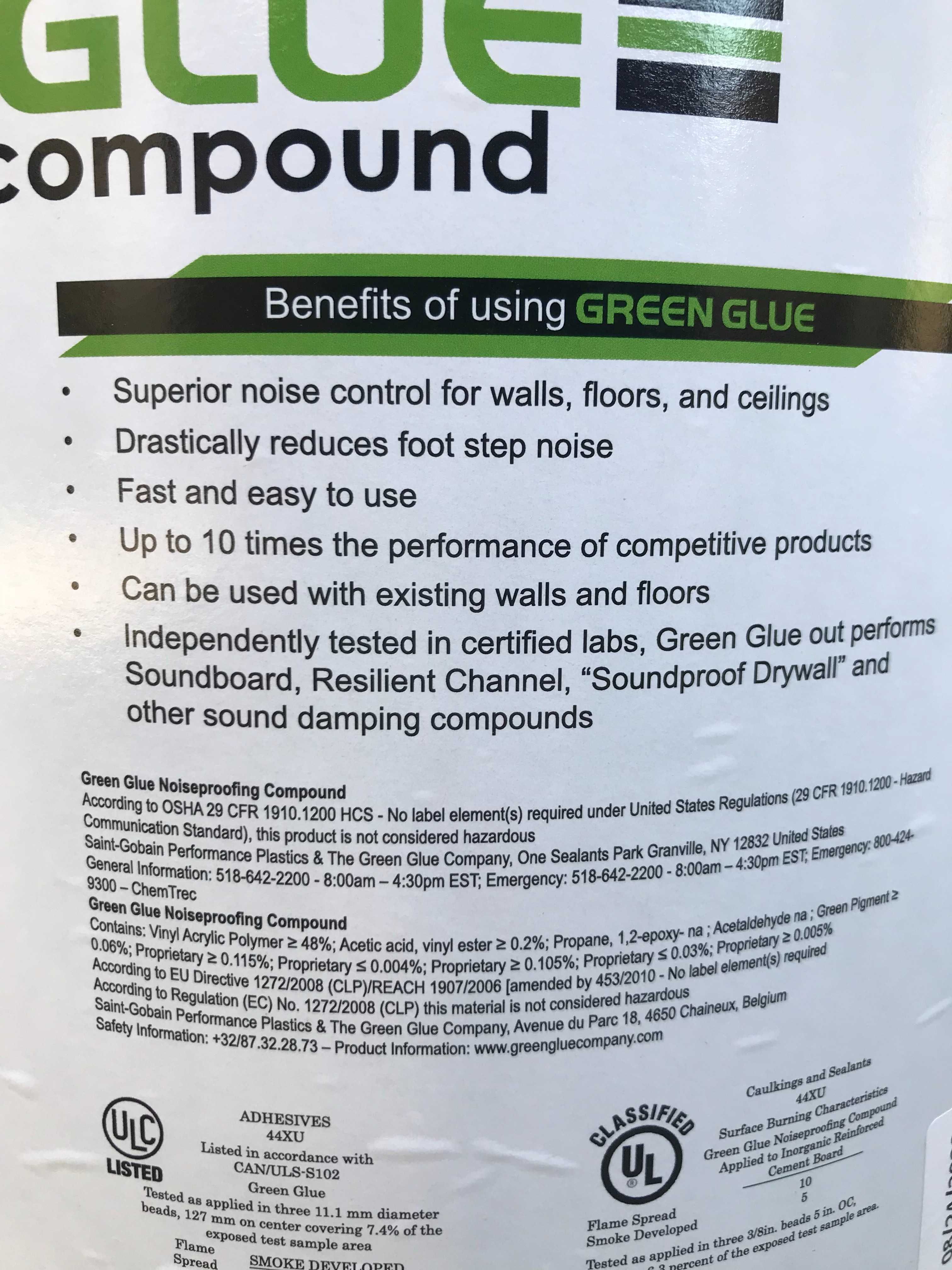 Green Glue Noiseproofing Compound - Isolamento Acústico