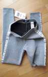 Bershka Legginsy sportowe ,szare z nadrukiem   S