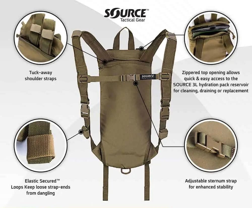 Рюкзак із гідратором Source Tactical 3L Coyote