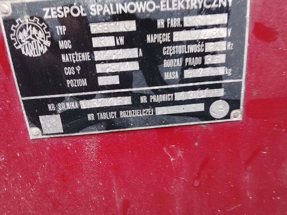 Agregat prądotwórczy 8 10 kw kva silnik Andoria 2 CA 90 nieużywany
