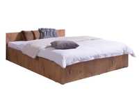 Sypialniane nowe łóżko 160x200 + Materac + Stelaż - białe, szare, dąb