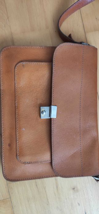 Listonoszka ze skóry naturalnej