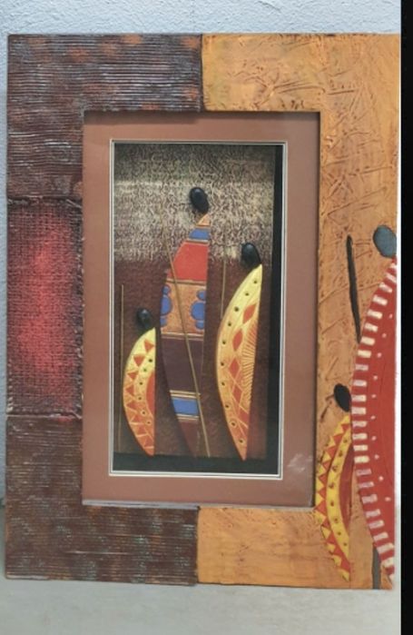 2 Quadros decorativos estilo familia MASAI