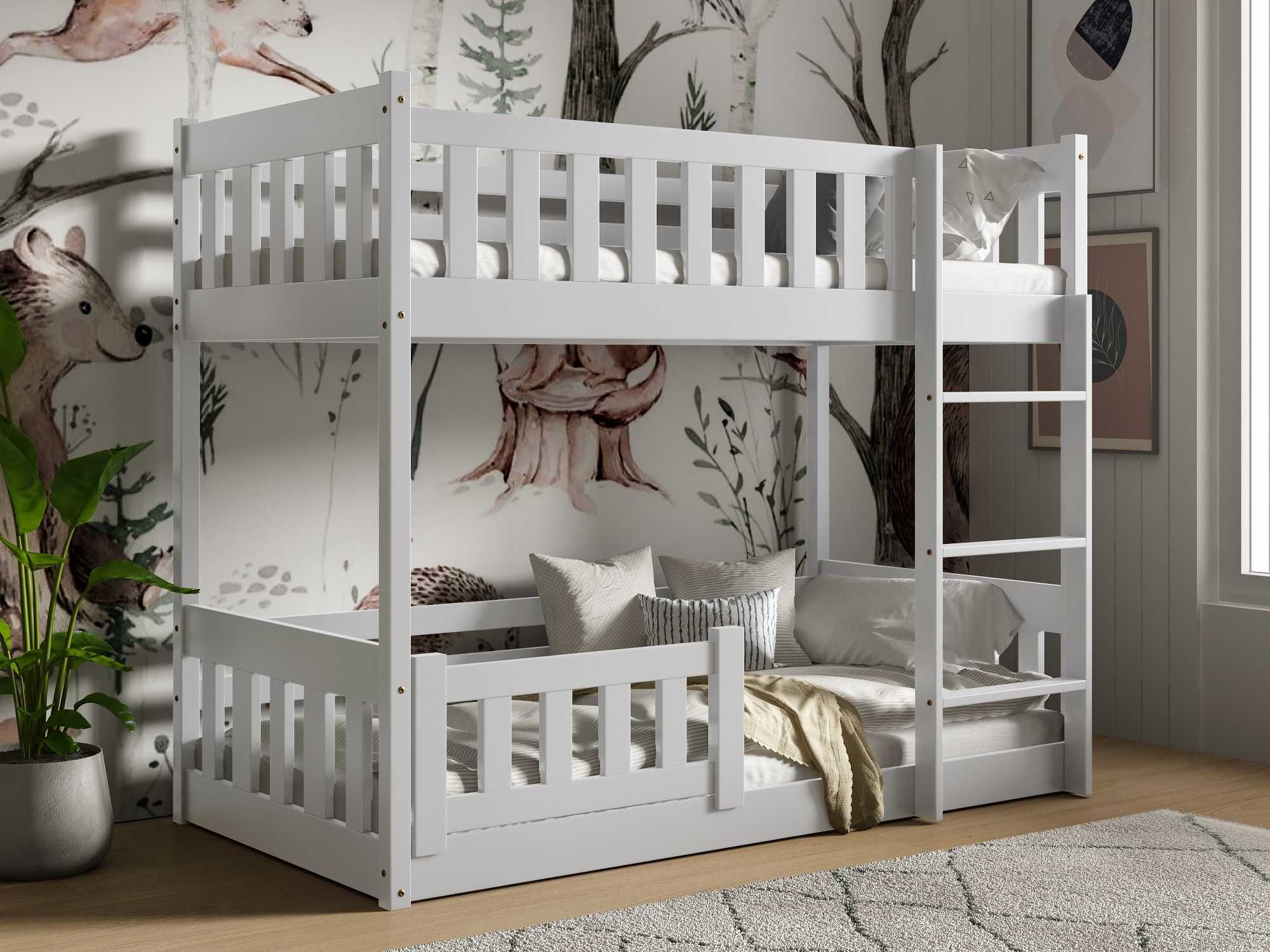 Dziecięce łóżko piętrowe LILA SLIM z drewna sosnowego 160x80