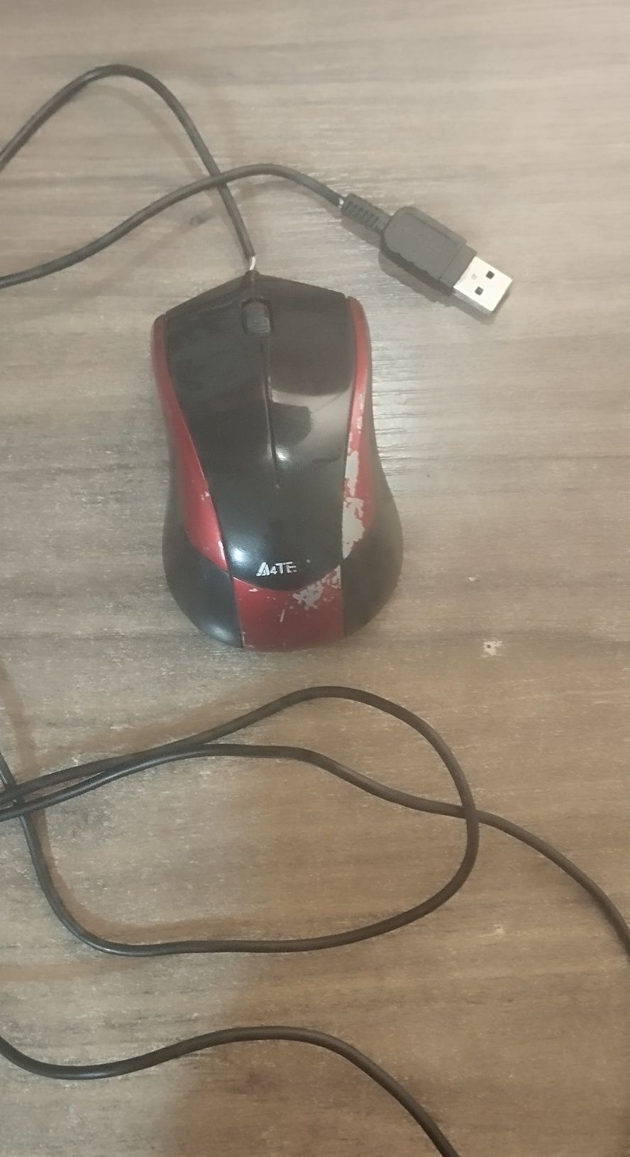 Мышь A4Tech N-400-2 USB Red/Black