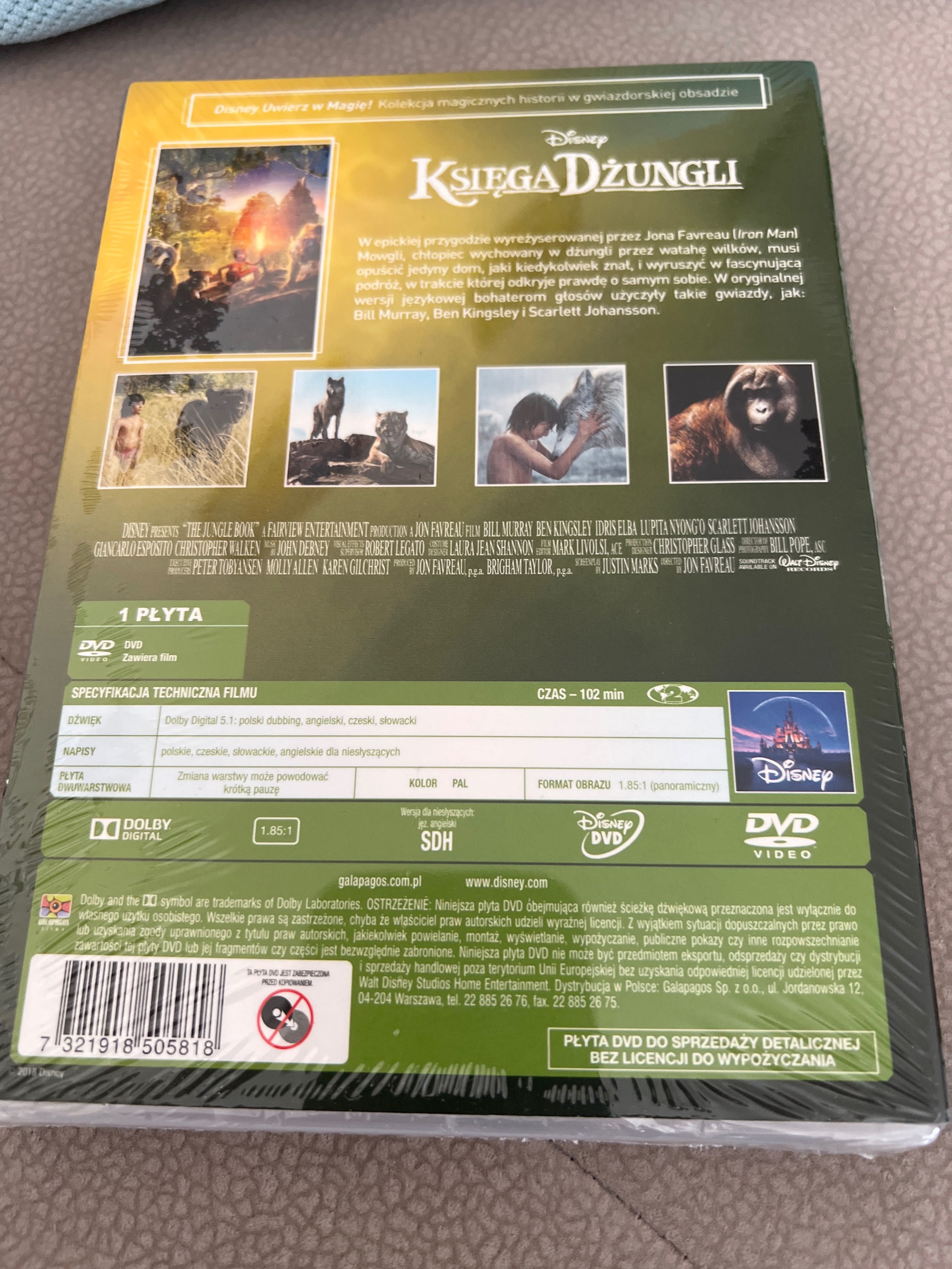 Filmy dla dzieci, płyty dvd, 5 sztuk.