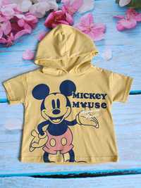 T-shirt dla chłopca z kapturem Mickey r. 80,104 NOWA Wyprzedaż !!!