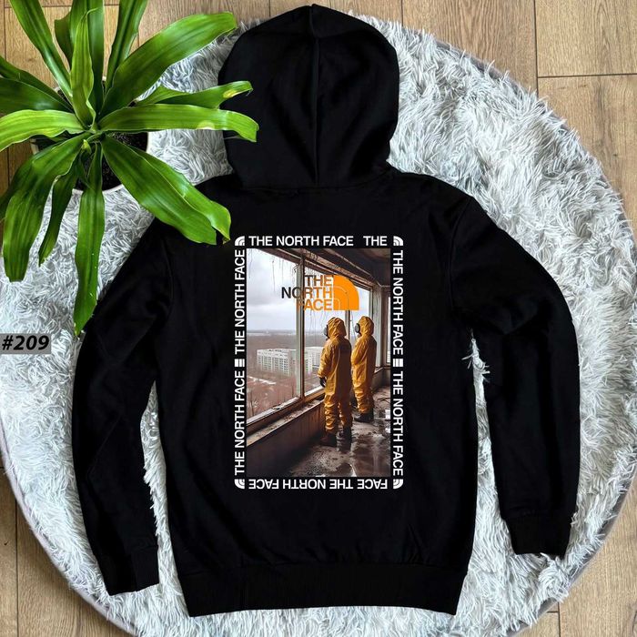Кофта ТНФ Черная — Мужское Худи The North Face Stallker — XS S M L XL
