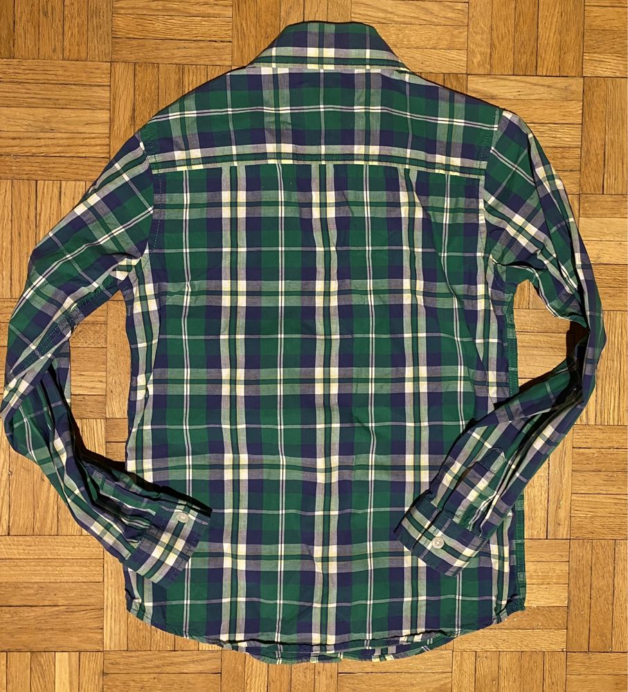 TEX zielona koszula w kratkę 9-10 lat