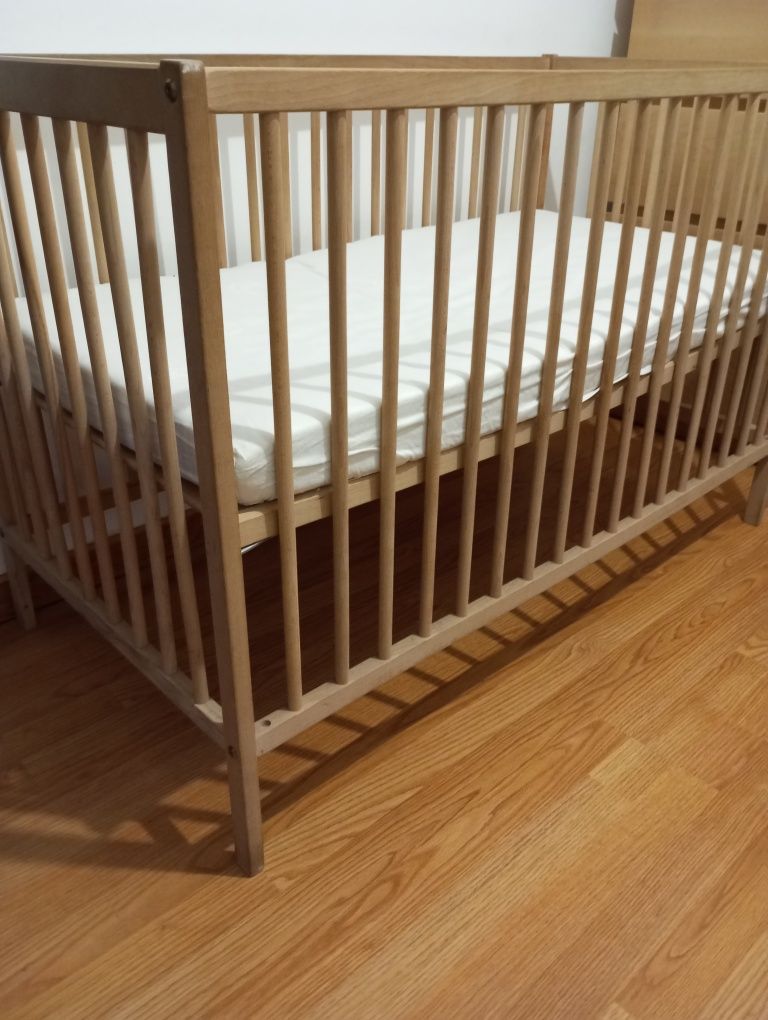 Cama Berço Madeira e Colchão
