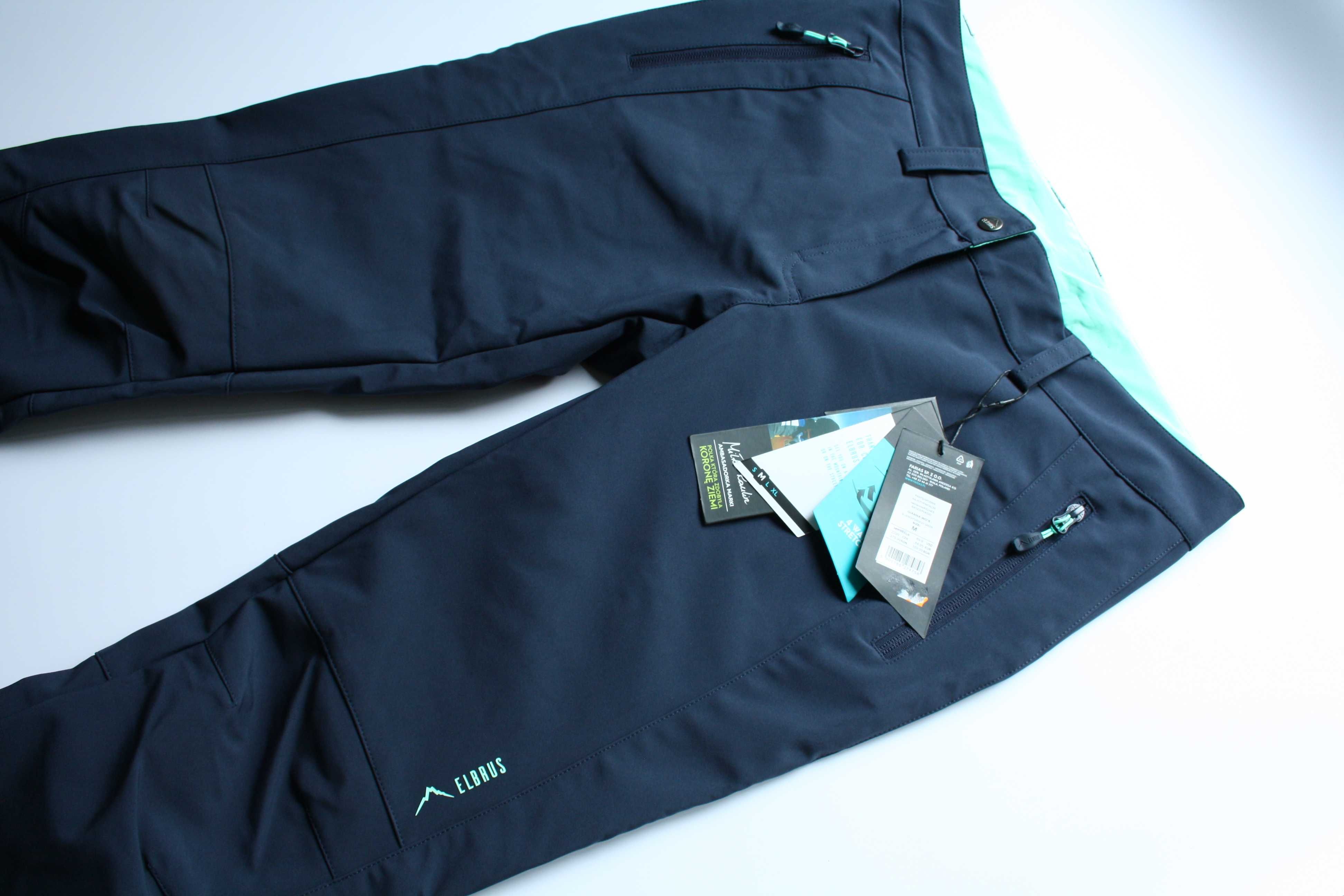 Damskie spodnie softshellowe ELBRUS GIANNA WO’S XL 42 green trekking
