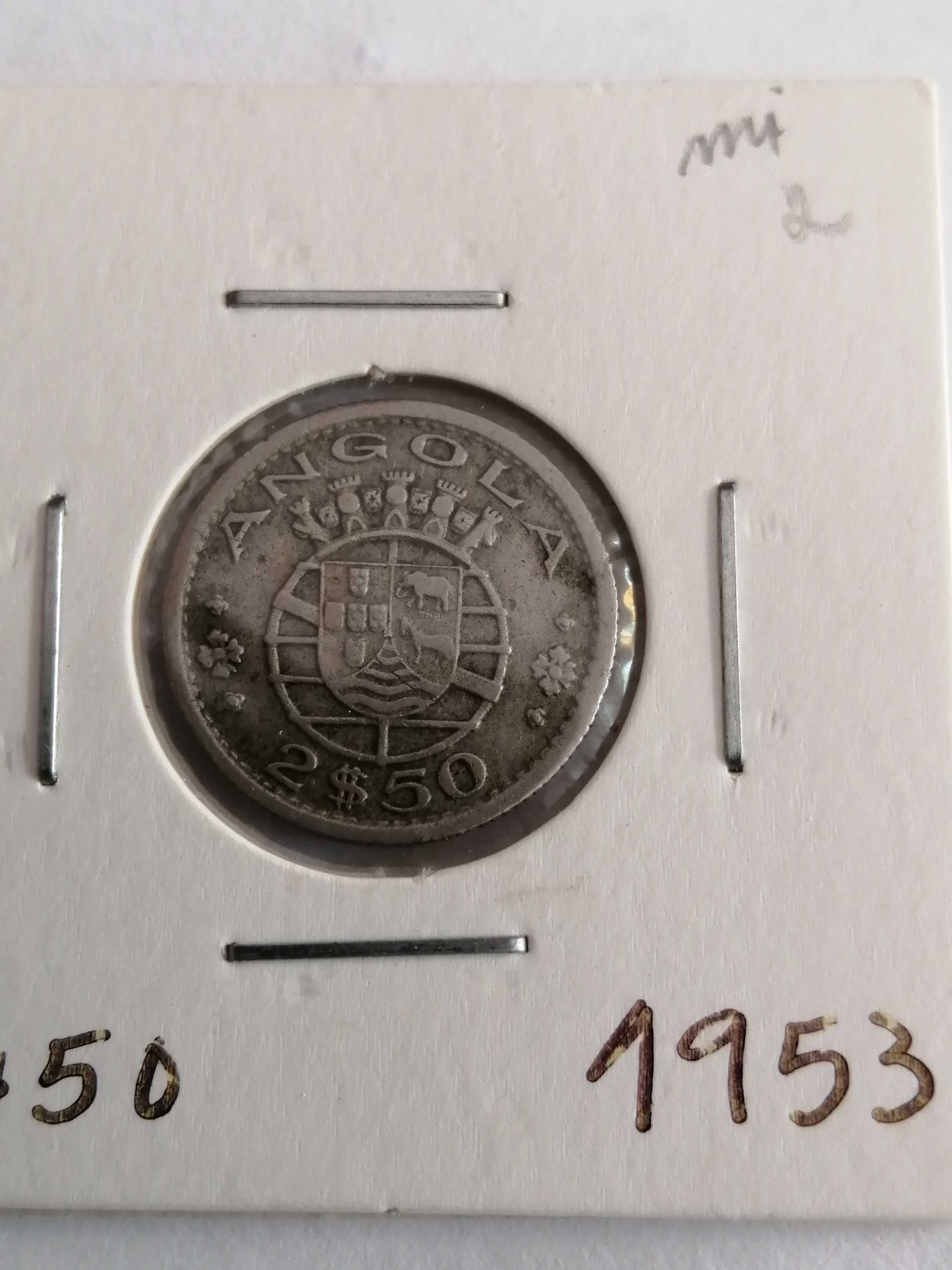 Colecção completa de moedas de 2,50esc.Angola.