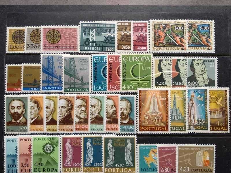 Selos Portugal de 1966 a 1968 - completo