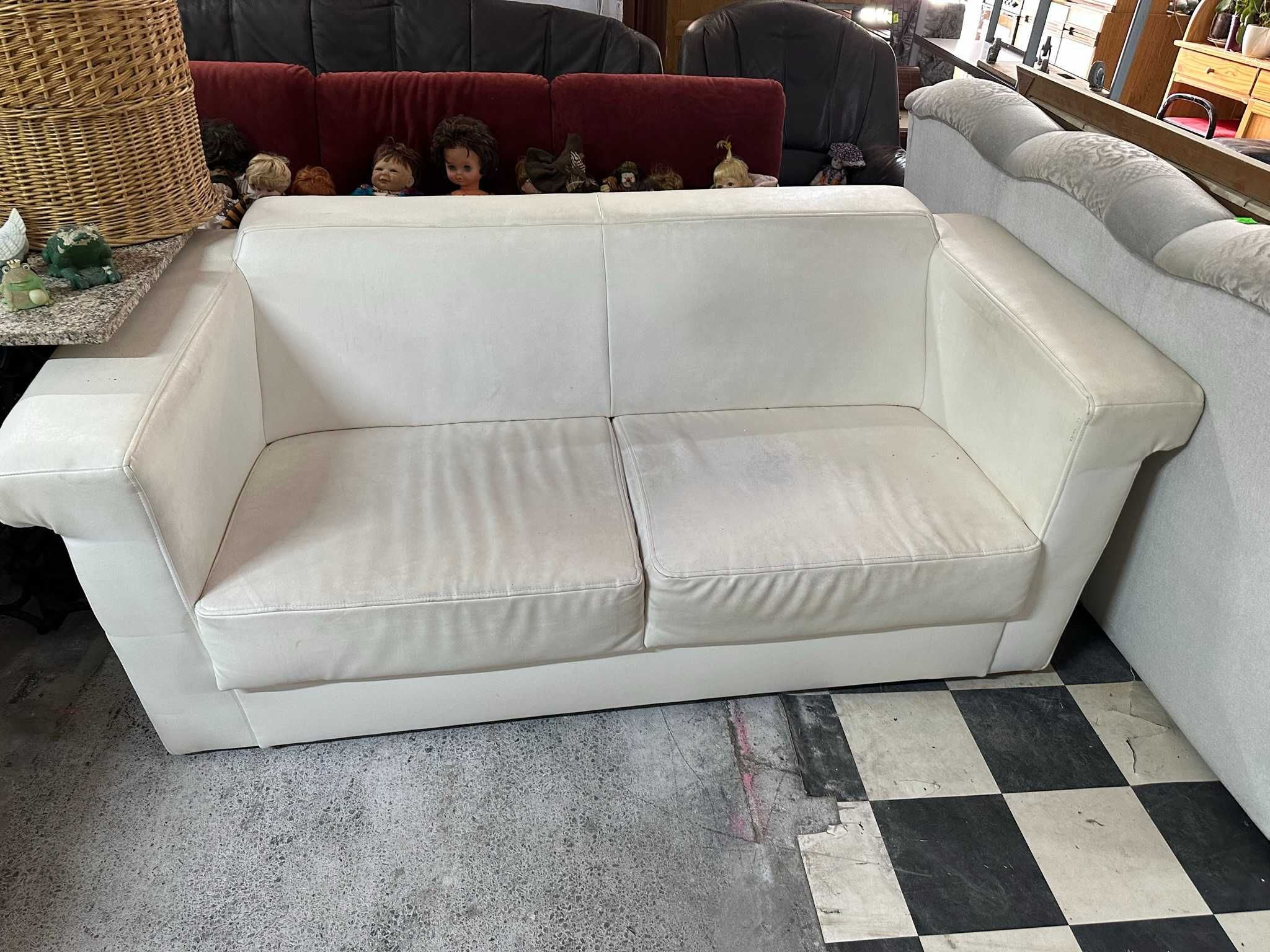 Nowoczesna sofa 3-osobowa skóra prawdziwa DOWÓZ DO DOMU