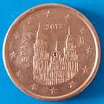 1 Cêntimo de 2013 de Espanha, Santiago Compostela