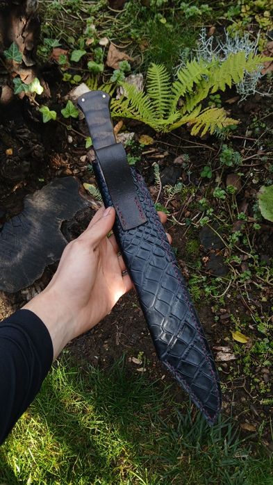 Ręcznie wykuty nóż do lasu/ maczeta bushcraft/ myśliwski / Knifemaking