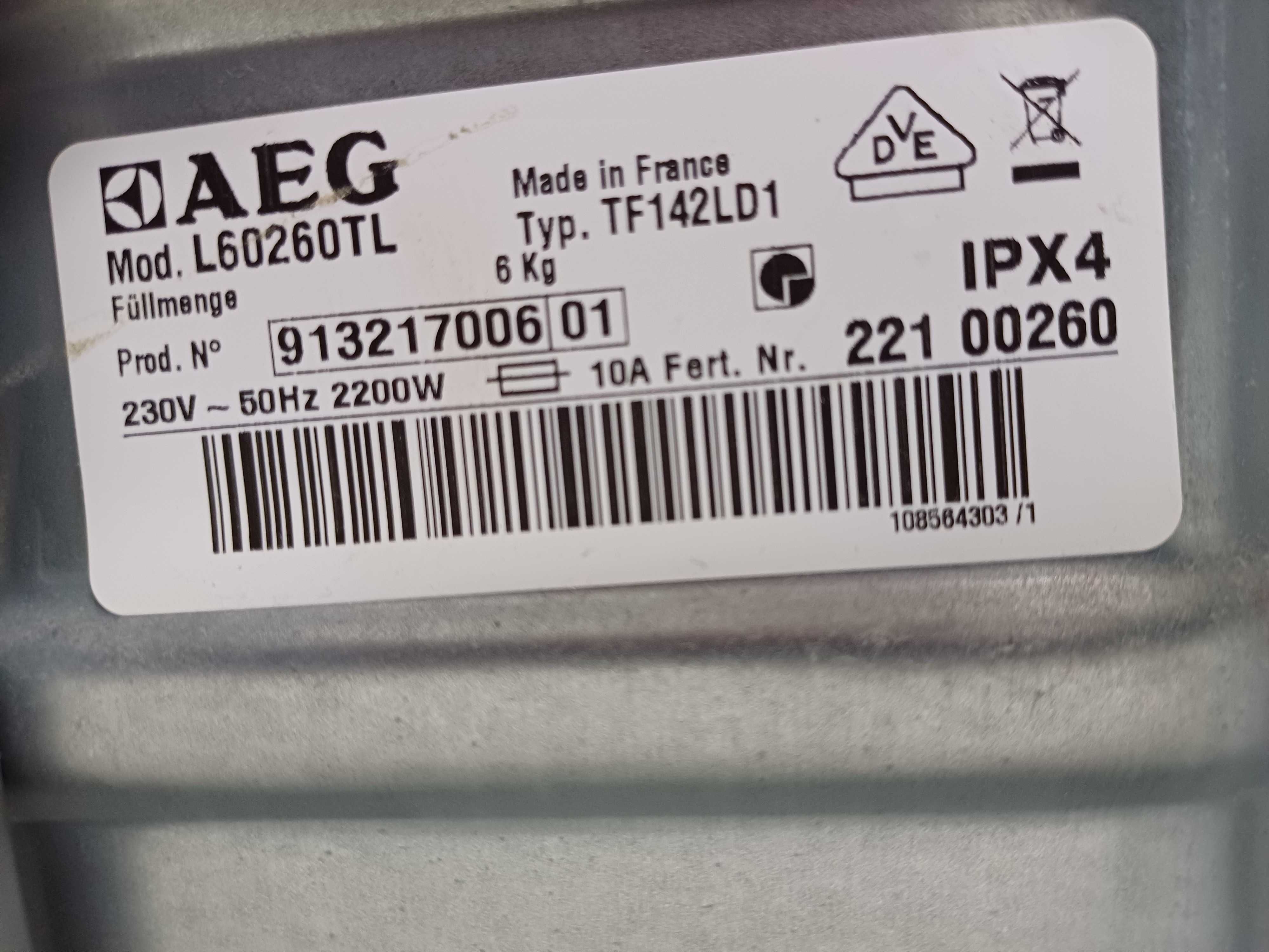 Pralka AEG L60260TL 6KG