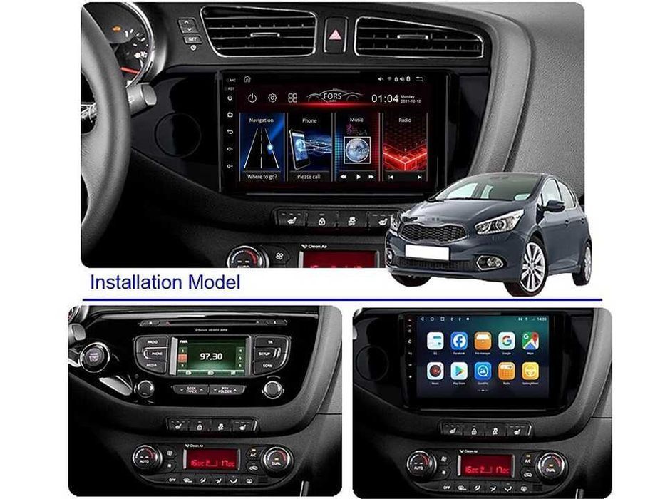 Radio samochodowe Android Kia Ceed 2 JD (9", LHD, UV) 2012