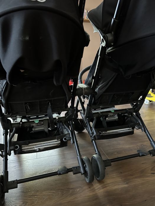 2x wózek bumprider connect2 magnetyczny bliźniaczy podwójny spacerówka